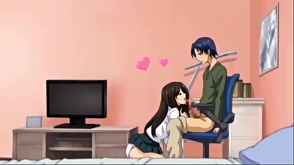 Kakak Tiri Berambut Cokelat Terangsang Memberi Kakaknya Blowjob Cepat – Anime