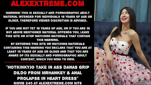 Hotkinkyjo mengambil pantat danas grip dildo dari mrhankey & anal prolaps di gaun hati